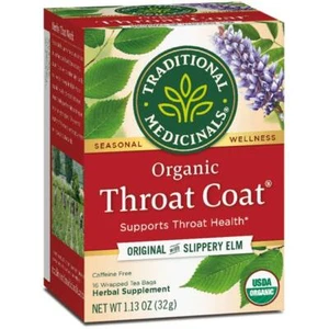 Traditional Medicinals Organic Throat Coat Tea - Original with Slippery Elm - Picture 1 of 1