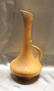 MCM Royal Haeger 12-Inch-Tall Pitcher with Handle Speckled Yellow Vase - Picture 1 of 8