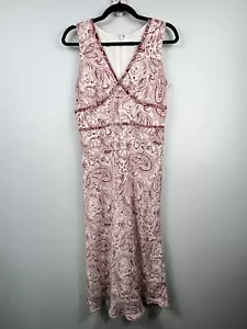 Banana Republic Damen Vintage elegantes Paisleymuster gefüttert 100 % Seide Kleid Gr. 8 - Bild 1 von 13