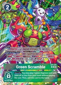 Lámina de arte alternativa Green Scramble - LM-030 NM - Digimon TCG - Imagen 1 de 1
