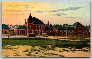 Postcard Railroad Union Station Depot Toledo Ohio *6723 - Picture 1 of 2