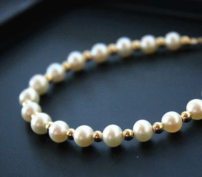 7.5"9-10mm genuine natural south sea white pearl bracelet  - Image 1 of 2