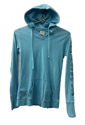 Sudadera con capucha para mujer pequeña del FBI Washington D.C. azul cian recuerdo elástica ligera Foto 1 de 4