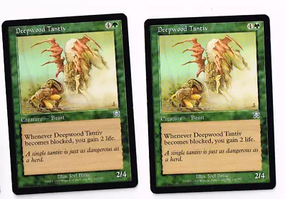 MTG Mercadian Masques Deepwood Tantiv Misprint Split Tree Mana Symbol NBP - Image 1 of 2