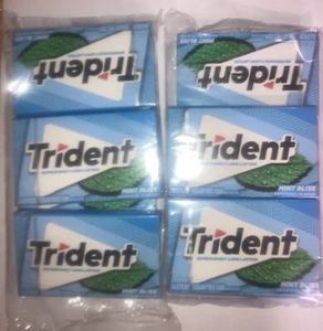 Trident Mint BlissZuckerfreier Kaugummi 10 Packungen Versiegelt Best Buy 10-2023 👍 - Bild 1 von 6
