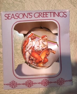 KENVAL SATIN WEIHNACHTSKUGEL ORNAMENT - WEIHNACHTSMANNLISTE/KINDER - Bild 1 von 1