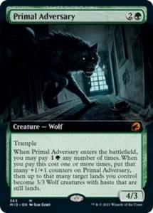 MTG - (Extended Art) PRIMAL ADVERSARY - Innistrad: Midnight Hunt (M) - Picture 1 of 1