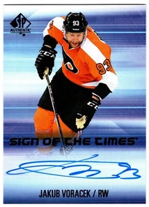 2015-16 UD SP Authentic Sign Of The Times JAKUB VORACEK #SOTT-JV Flyers Auto - Picture 1 of 1