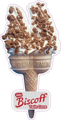 Ice cream van sticker Twin Lotus Biscoff Cone ice cream stickers trailer decal