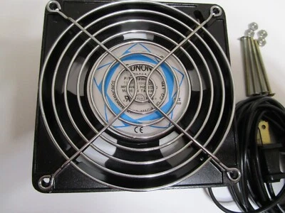 SUNON SP101A-1123HST Ball Cooling Fan 115V 120x120x38mm 2-Pin W/Power Cable - Image 1 of 4