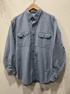 Carhartt S202-CBL Men’s Button Denim Shirt Relaxed Fit Long Sleeve Cotton Sz:XL - Picture 1 of 8