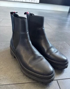 Tommy Hilfiger Chelsea-Boots aus Leder – Größe 40 – Blau - Bild 1 von 9
