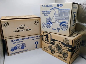 4) Ertl U.S. Mail Limited Edition Series Roundabout, Model T, Panel, Truck Bank - Picture 1 of 16