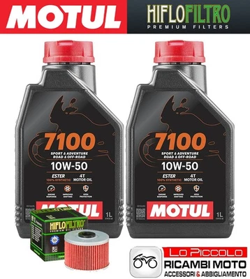 Kit Tagliando 2 OLIO [MOTUL] 7100 10w50 + FILTRO Kawasaki KX 450 F 2014 2015 Foto 1 de 4