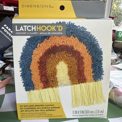 72-76381 Colorful Rainbow Beginner Latch Hook Kit with Fringe 12" x 9" Multic... - Image 1 of 3