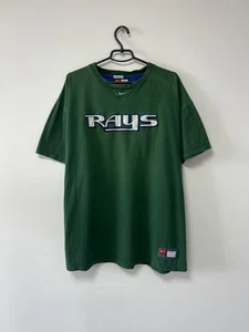 Vintage 90's Tampa Bay Devil Rays Mlb T shirt Nike Team Green Tee Mens sz XXL - Picture 1 of 12