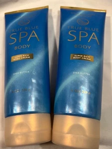 Set lotto 2x Bath & Body Works True Blue Spa CREMA CORPO SUPER RICCA 10 once NUOVO - Foto 1 di 2