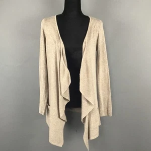 Dolce & Rosa Pullover Damen S/M Beige Kaschmir Wolle Drapierung vorne Cardigan - Bild 1 von 13