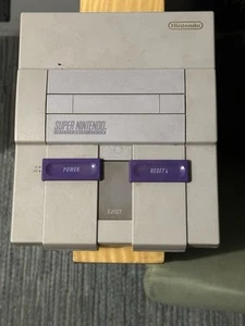 SNES Super Nintendo Console with A/V cables Tested And Working - Picture 1 of 4