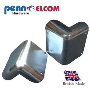 8 x Heavy Duty 2 Leg Steel Speaker Cabinet Corners Zinc Plated - Picture 1 of 4