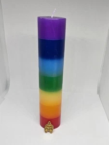 VELA 7 CHAKRAS 7 COLORES / 7 COLORES VELA ATRAE DINERO SUERTE PROTECCIÓN AMOR - Imagen 1 de 5