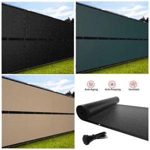 50' Windschutz Sichtschutz Zaun Sichtschutz Stoff Schatten Abdeckung Netz Garten Terrasse Plane USA - Bild 1 von 17