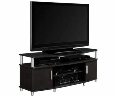 Soporte de TV Centro de Entretenimiento Gabinete de Almacenamiento Consola de Medios Estante Espresso 50" Foto 1 de 4