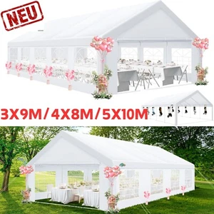 Partyzelt 3x9m - 5x10m Festzelt Pavillon Gartenzelt mit Fenstern Bierzelt weiß## - Bild 1 von 59