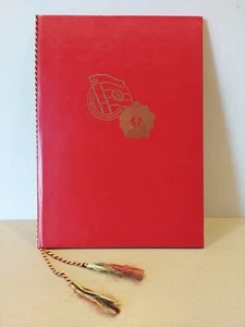 Soviet Union Red Hardcover Folder. Socialist United Party of Germany - Picture 1 of 15