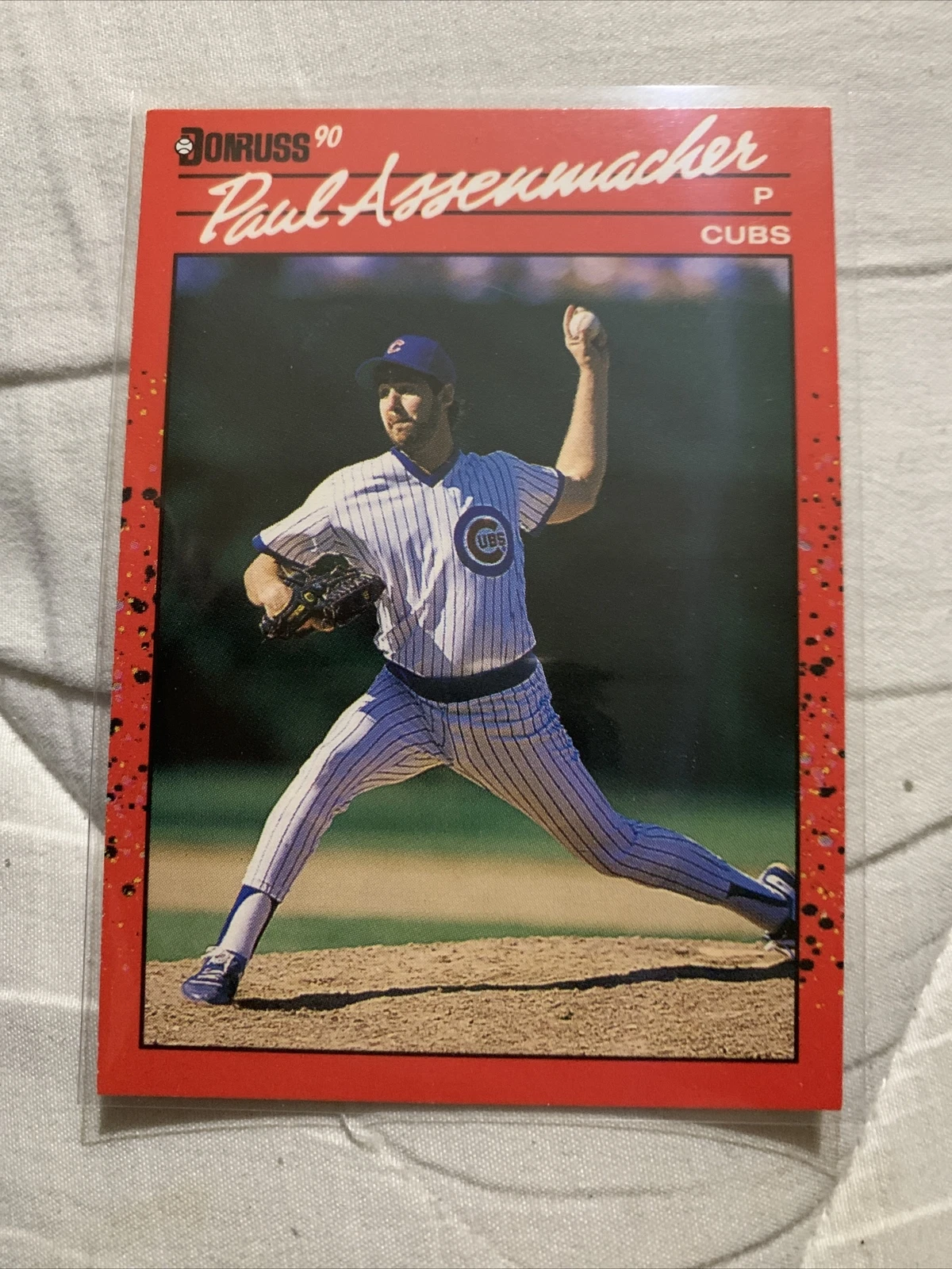 1990 Donruss Baseball Card Paul Assenmacher Chicago Cubs #459