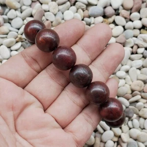 Precioso brazalete Akar Laka 16 mm Dalbergia Parviflora 14 cuentas Kayu Menang #13 - Imagen 1 de 4