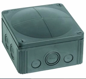 Wiska Black Combi 1010/5/S Outdoor Junction Box IP66 140 x 140 x 82mm - Picture 1 of 4