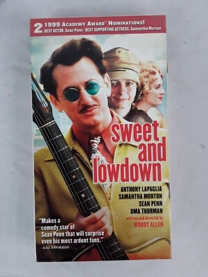 SWEET AND LOWDOWN - VHS 2000 - COMEDY SEAN PENN/UMA THURMAN COLUMBIA - Image 1 of 2