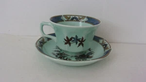 Adam Calyx Ware Blue Ming Toi Cup & Saucer - Picture 1 of 4