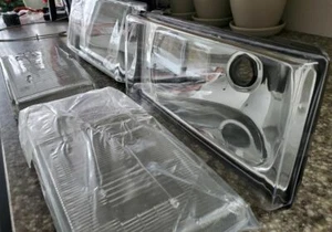 P2M Phase 2 Crystal Clear Headlight Covers Set for Nissan Z31 300ZX 87-89 New - Picture 1 of 6