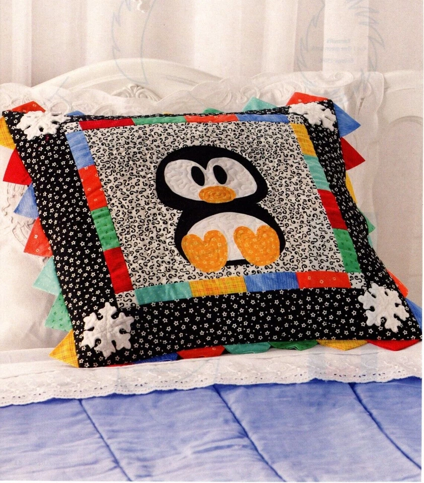 Perky Penguin Quilt Pattern Pieced/Applique SH - Image 1 of 1