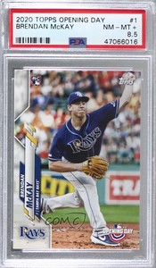 2020 Topps Opening Day Brendan McKay (Pitching) #1.1 PSA 8.5 Rookie RC