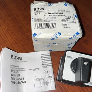 EATON MOELLER T0-1-15431/E-NA SELECTOR SWITCH 2 POSITION 14 AMP 600VAC - Picture 1 of 5