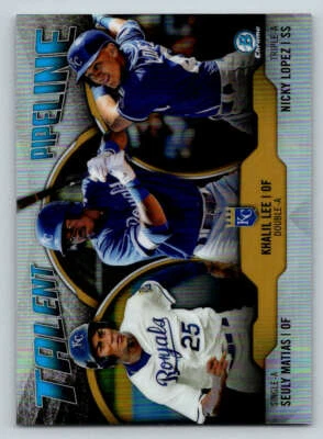 2019 Bowman Chrome #TPKCR Nicky Lopez/Khalil Lee/Seuly Matias (ref 189500) - Image 1 of 2