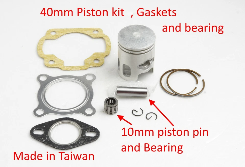 se adapta a Yamaha Vino 50 YJ50, JOG 50 CY50, 40mm kit de pistón (10mm) reconstruido EE. UU. Foto 1 de 1