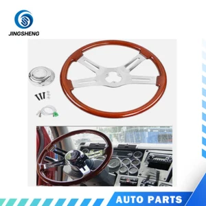 LKW Klassisch Auto Geändert Lenkrad 455mm Aluminium Legierung, Holz - Picture 1 of 6