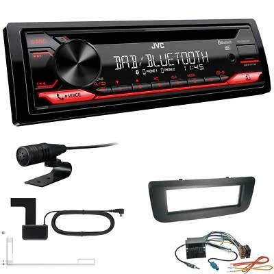 JVC KD-DB622BT DAB Auto Radio USB BT Set für Skoda Fabia II Radiovorbereitung - Bild 1 von 4