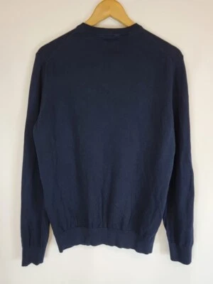 Burton Menswear London Navy Blue Sweater Pullover Crew Neck Long Sleeve Men's L Foto 1 de 4