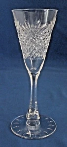 Hawkes Crystal Strawberry Diamond & Fan #7240 Sherry Stem Cut Base - Picture 1 of 7