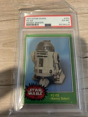1977 Topps Star Wars #253 R2-D2 (Kenny Baker) - PSA 6 EX-MT - Artoo-Detoo verde Foto 1 de 2