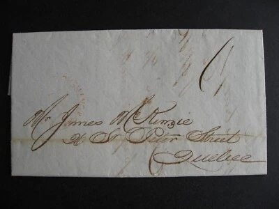 Canadá cubierta sin sello Montreal barco de vapor carta 1850 con luz huelga Quebec Foto 1 de 4