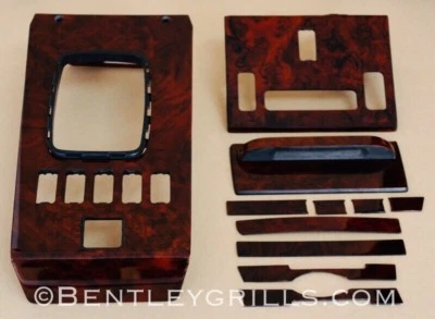 Mercedes SL R107 W107 Wood Interior Trim Burl Walnut 11 Piece Set US Version - Image 1 of 2
