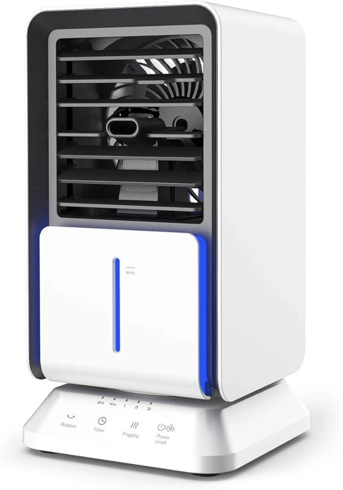 Personal Air Cooler, Infray Portable Oscillating Air Conditioner Desk Fan Mini E - Image 1 of 4