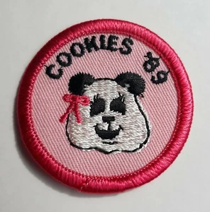 Vintage Girl Scouts Patch Cookies 89 Pink Panda - Picture 1 of 3