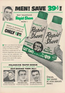 1955 Palmolive Rapid Shave Cream Out Shaves Lather & Brushless Vintage Print Ad - Picture 1 of 1
